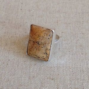 Jewelry - 925 Sterling Silver Overlay Jasper Gemstone Ring 7 Jewelry - 925 Sterling Silver Overlay Jasper Gemstone Ring 7